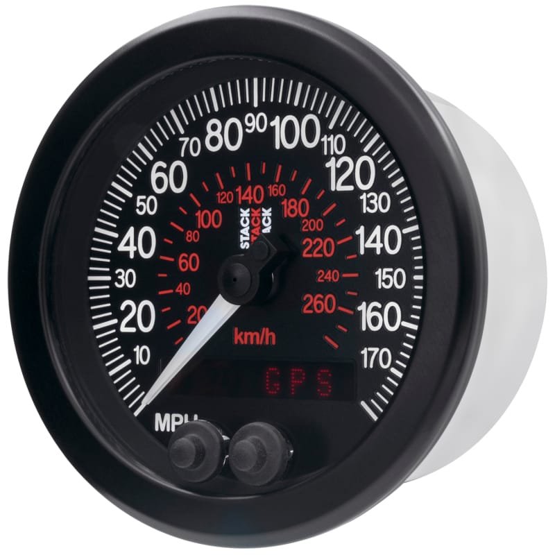 Autometer Stack Instruments 88mm 0-180 MPH 290 KM/H GPS Speedometer - Black thumbnail 3