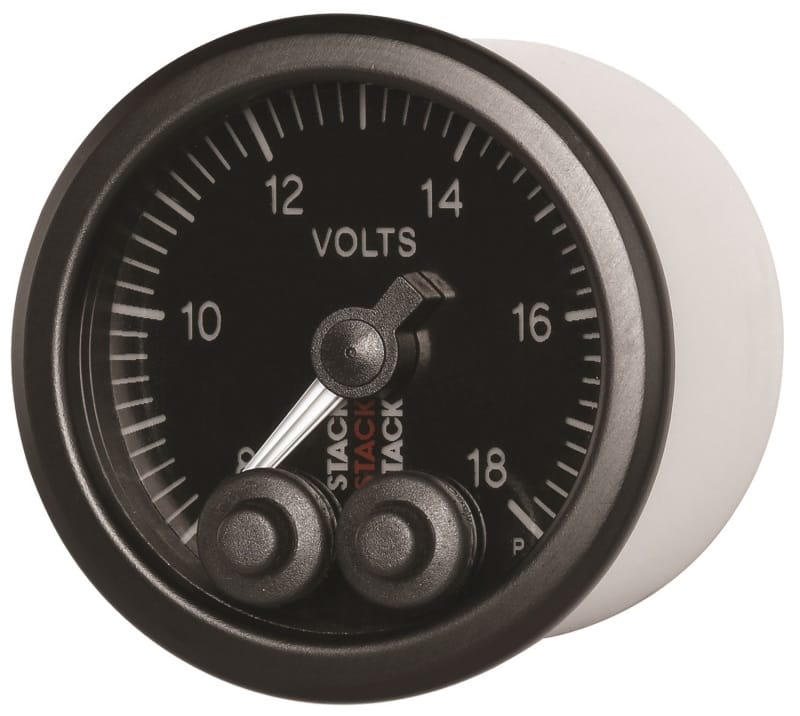 Autometer Stack 52mm 8-18V Pro-Control Battery Voltage Gauge -Black thumbnail 6