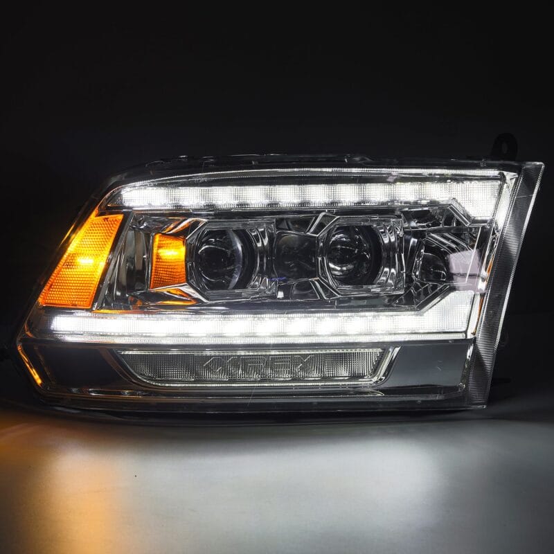 AlphaRex 09-18 Dodge Ram 2500 LUXX LED Proj Headlights Plank Style Chrm w/Activ Light/Seq Signal/DRL thumbnail 3