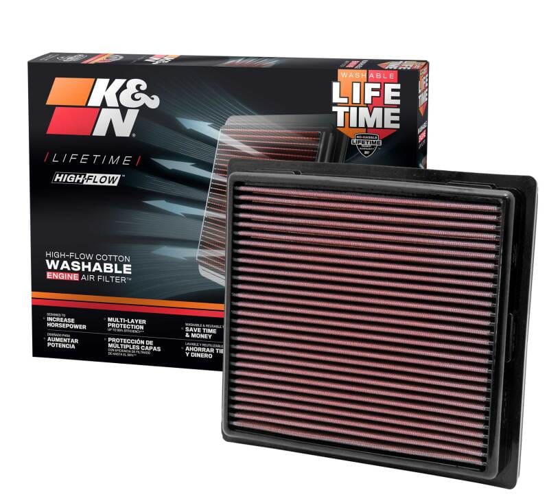 K&N 11 Jeep Grand Cherokee / 11 Dodge Durango Replacement Panel Air Filter thumbnail 4