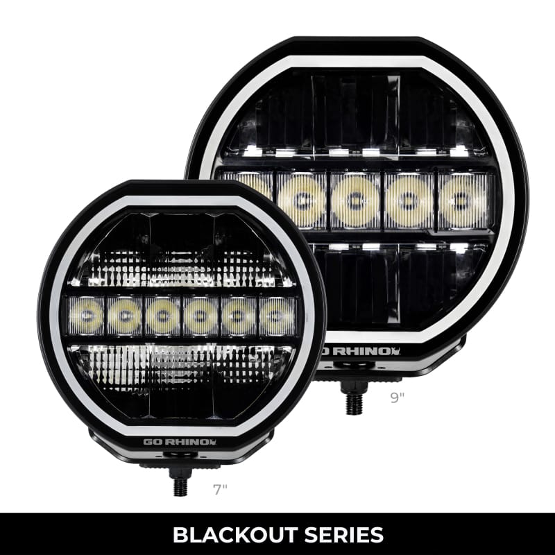 Go Rhino Xplor Blackout Series Maxline LED Hi/Low Beam w/Multi DRL (Surface Mount) 9in. - Blk thumbnail 4