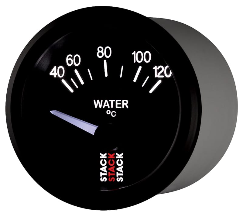 Autometer 52mm Stack Instruments 40-120 Degree C Electric Water Temperature Gauge - Black thumbnail 3