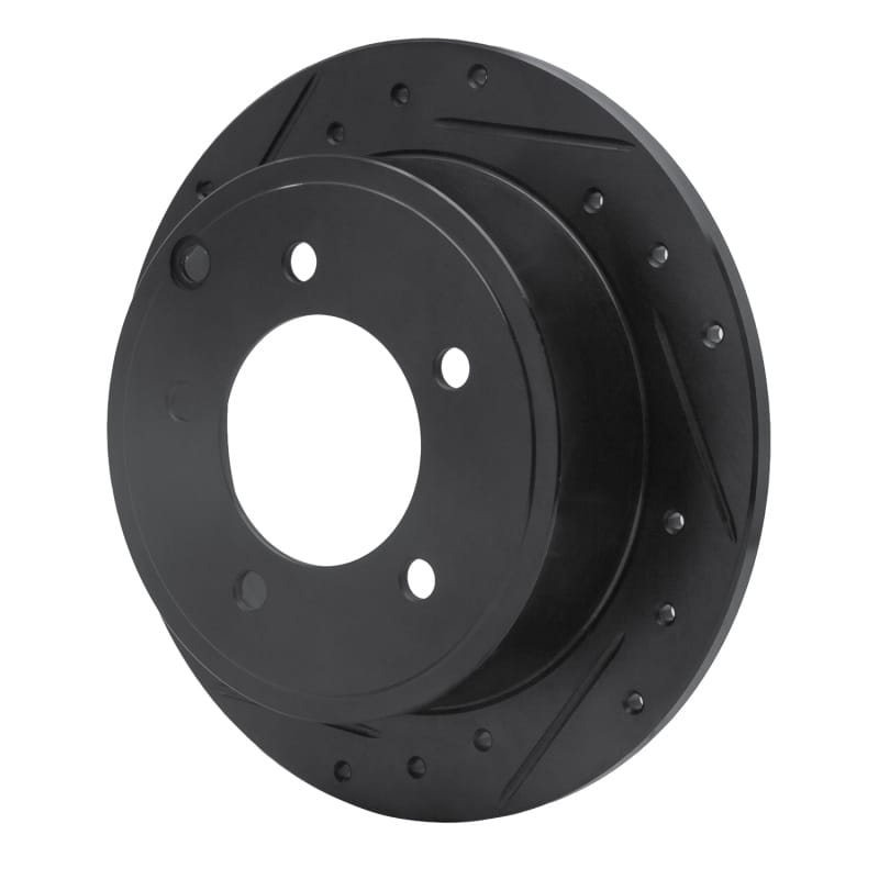 R1 07-17 Chrysler 200 Rear Left Drilled & Slotted Black Brake Rotor - 633-39022L thumbnail 2