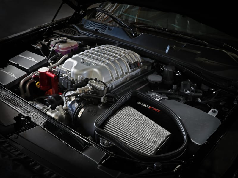 aFe 19-23 Dodge Challenger Hellcat V8-6.2L Magnum FORCE Stage2 Cold Air Intake System w/Pro DRY S thumbnail 4