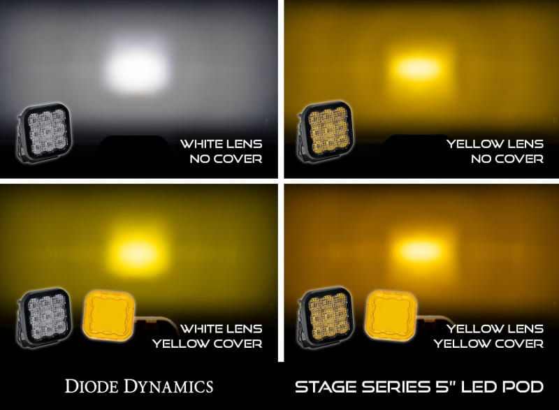 Diode Dynamics SS5 LED Pod Cover - Yellow thumbnail 3