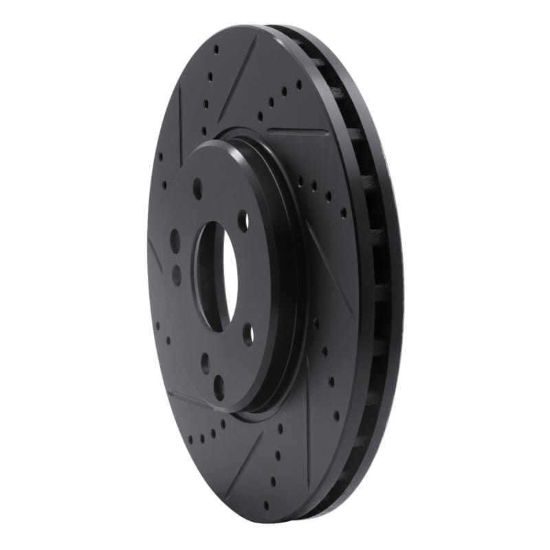R1 96-11 Chrysler Crossfire Front Left Drilled & Slotted Black Brake Rotor thumbnail 2