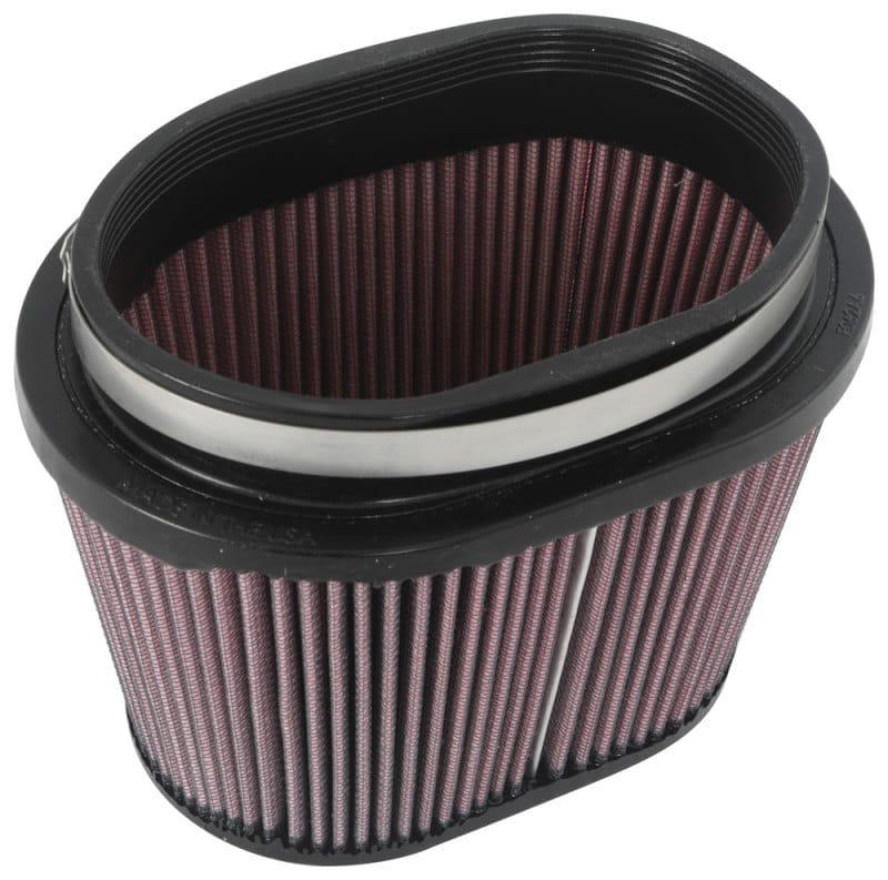 K&N Universal Rubber Filter 6.25in x 4in Oval FLG / 7.375in x 5.5in Base / 6.25in x 4in Top / 5in H thumbnail 2