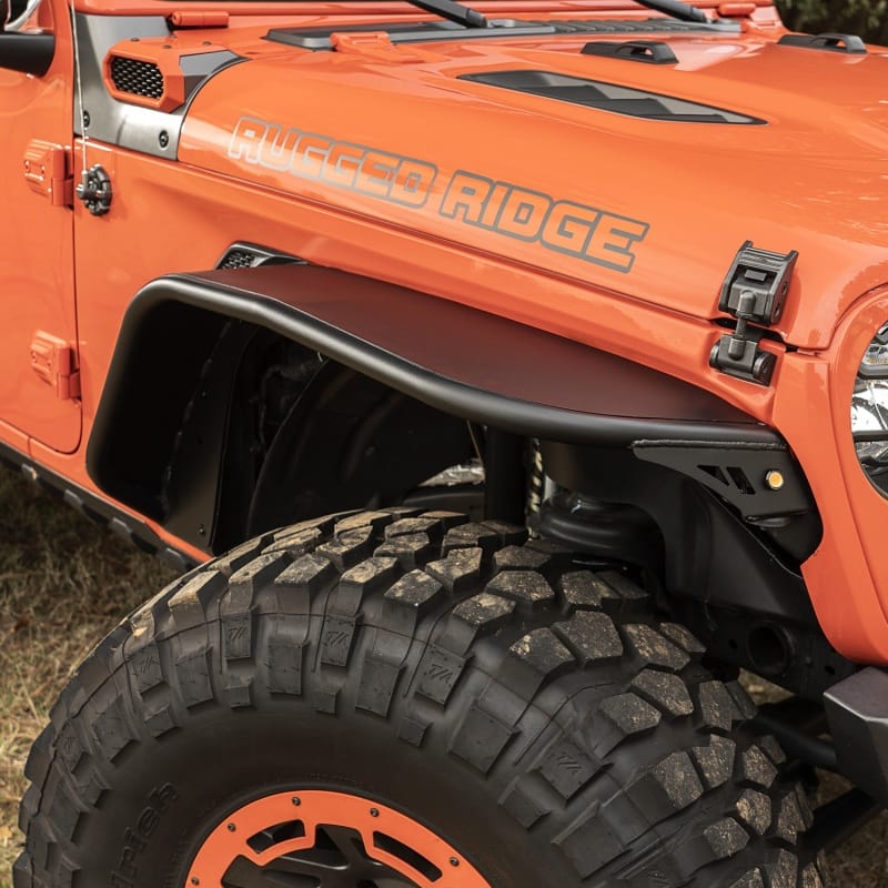 Rugged Ridge HD Steel Tube Fenders Front Pair Black 18-19 JL thumbnail 3