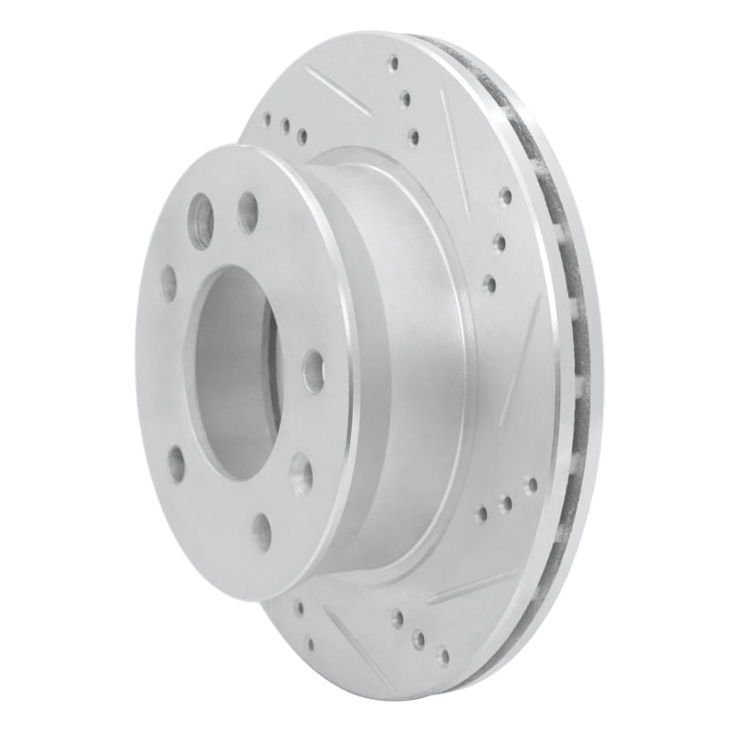 R1 2002-2006 Dodge Sprinter 3500 Front Right Drilled & Slotted Silver Brake Rotor thumbnail 2