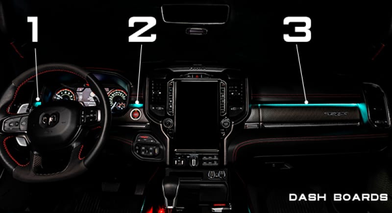Oracle 19-22 RAM Complete Interior Ambient Lighting ColorSHIFT RGB Conversion Kit thumbnail 2