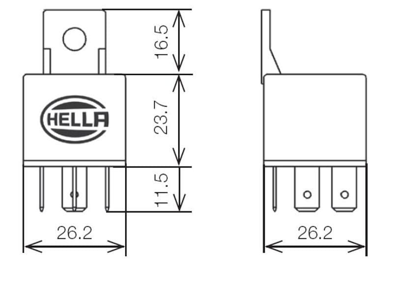 Hella Relay Mini Iso 5 Pole 24V Spdt Res Bkt thumbnail 2