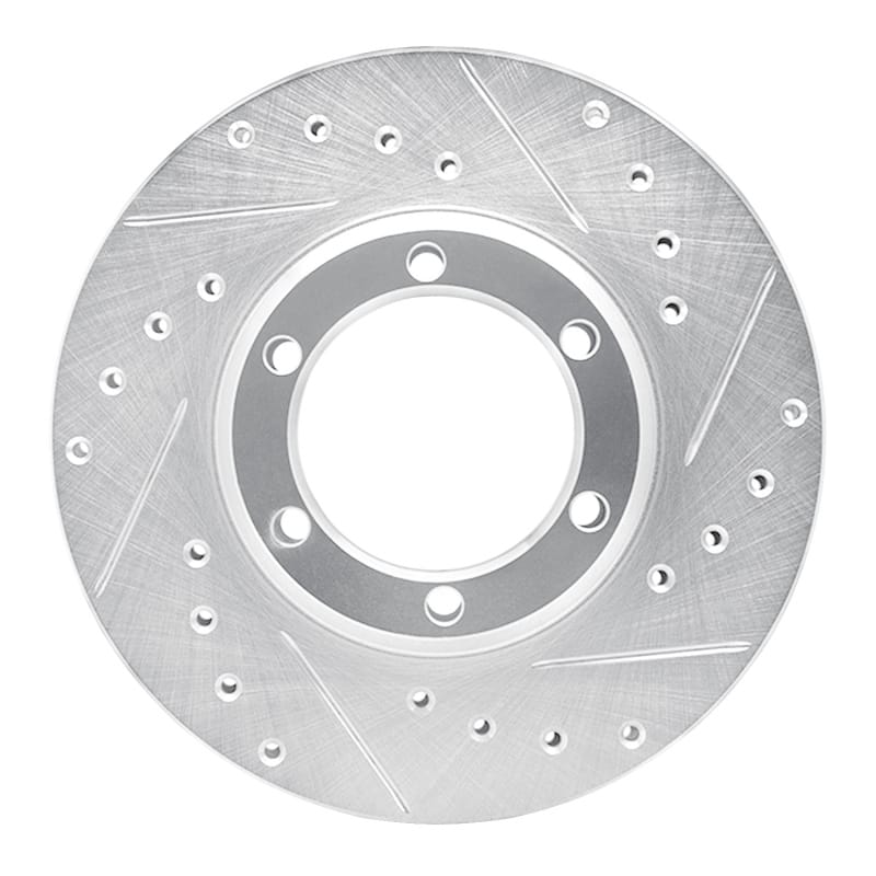 R1 81-87 Dodge Raider Front Right Drilled & Slotted Silver Brake Rotor