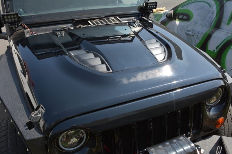 DV8 Offroad 07-18 Jeep Wrangler JK Rubicon 10th Anniversary Replica Hood thumbnail 3