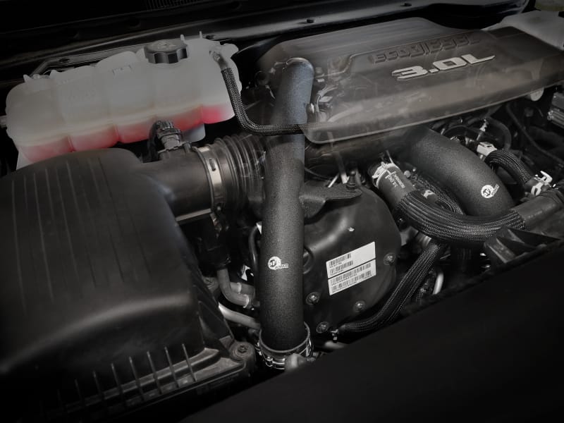 aFe RAM 1500 20-22 V6-3.0L (td) BladeRunner 2-1/2in & 3in Aluminum Hot Charge Pipe Black thumbnail 5