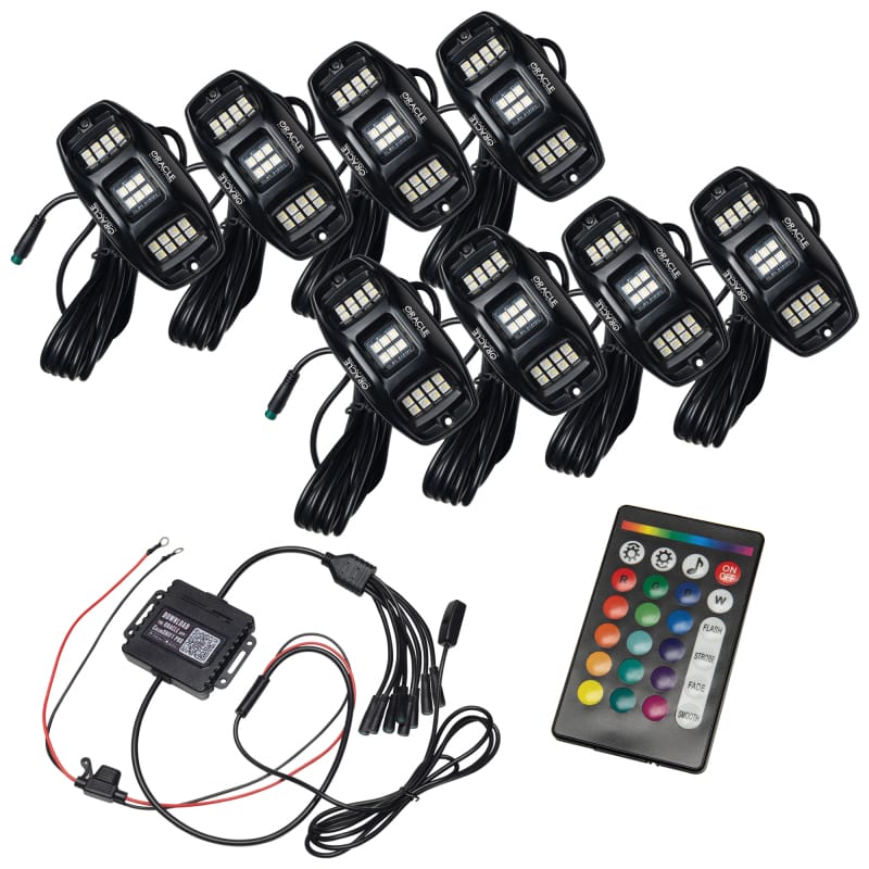 Oracle Underbody RGB+W Wheel Well Rock Light Kit - 8 PCS - ColorSHIFT thumbnail 2
