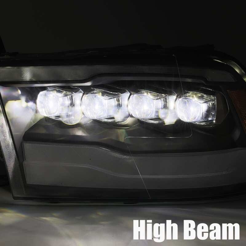 AlphaRex 09-18 Dodge Ram 1500HD NOVA LED Projector Headlights Plank Style Design Chrome w/DRL thumbnail 4