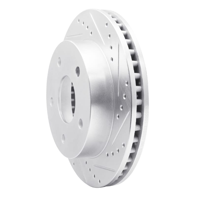 R1 00-02 Dodge Ram 1500 Pickup Front Right Drilled & Slotted Silver Brake Rotor thumbnail 2