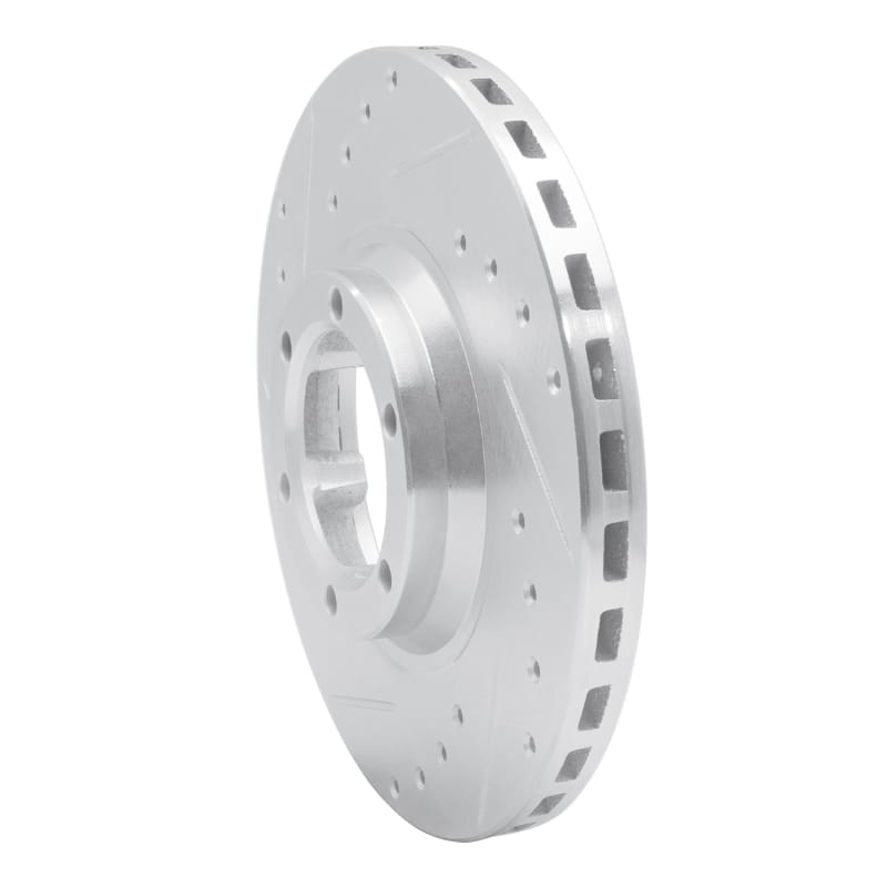 R1 86-95 Dodge Raider Front Left Drilled & Slotted Silver Brake Rotor thumbnail 2