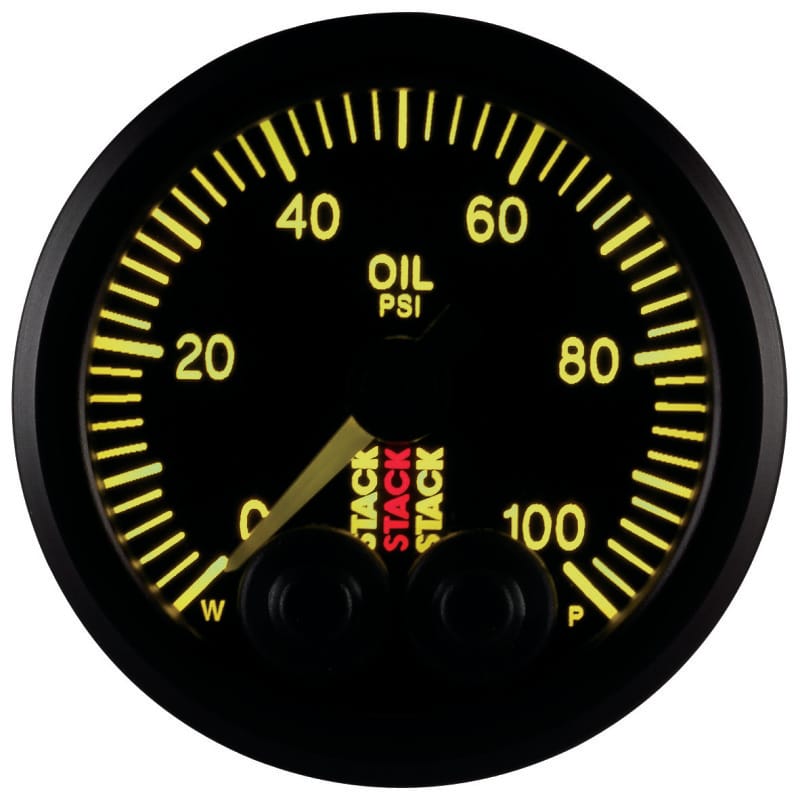 Autometer Stack Instruments Pro Control 52mm 0-100 PSI Oil Pressure Gauge - Black (1/8in NPTF Male) thumbnail 9