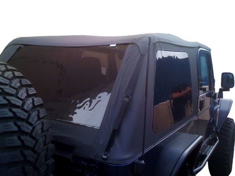 Rampage 2004-2006 Jeep Wrangler(TJ) LJ Unlimited Frameless Soft Top Kit - Black Diamond thumbnail 4