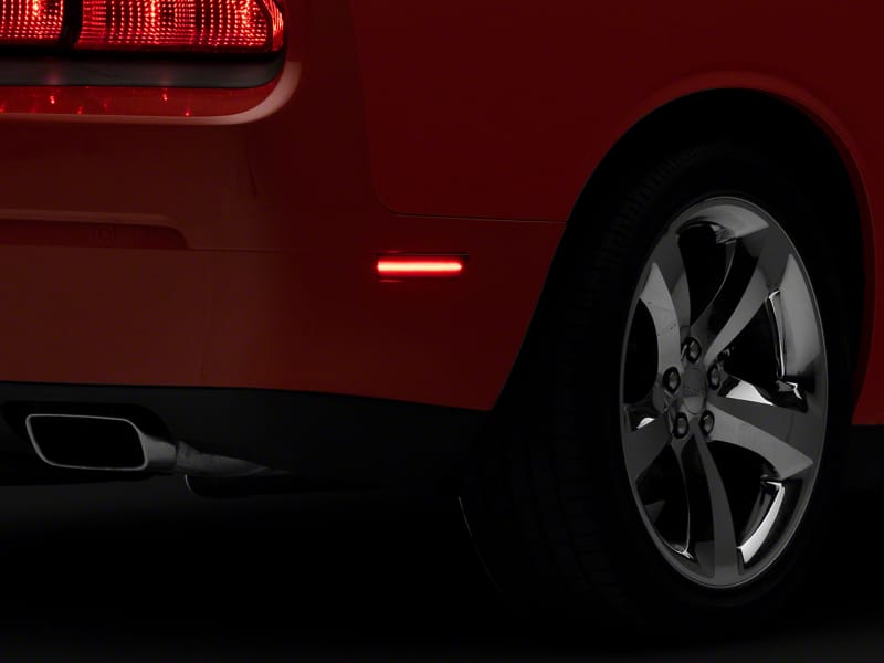 Raxiom 08-14 Dodge Challenger 11-14 Dodge Charger Axial Series LED Rear Side Marker Lights- Smoked