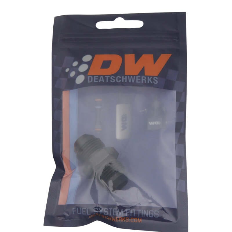 DeatschWerks 8AN Male Flare to 8AN Male Flare Coupler - Anodized Matte Black thumbnail 2
