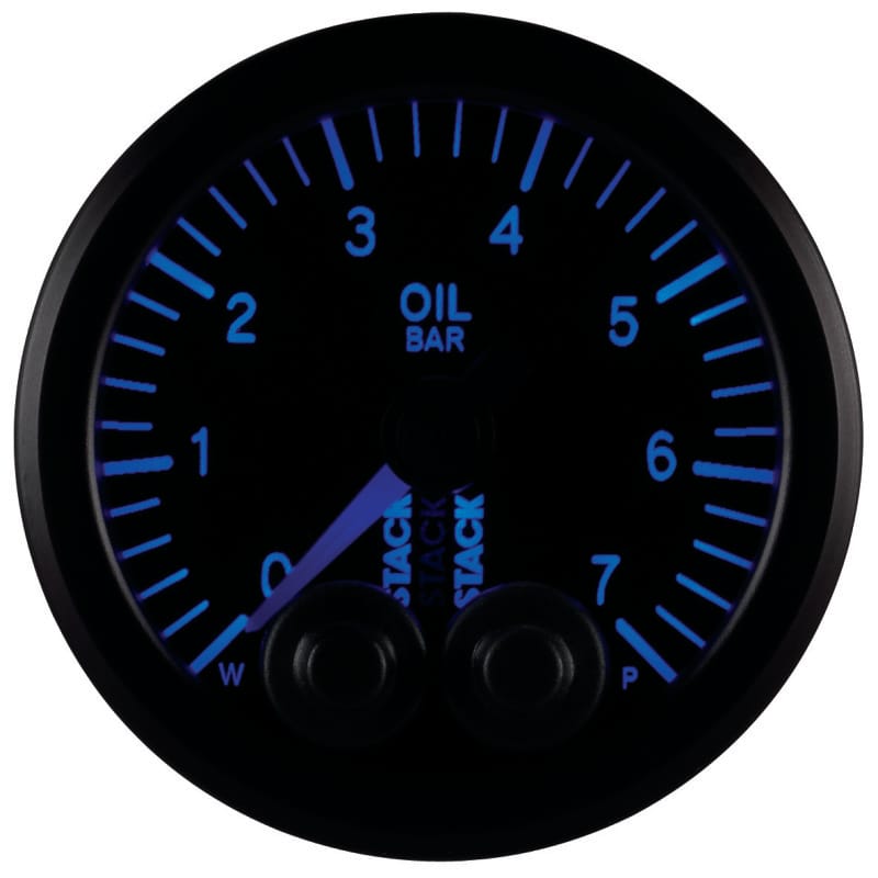 Autometer Stack 52mm 0-7 Bar M10 Male Pro-Control Oil Pressure Gauge - Black thumbnail 3