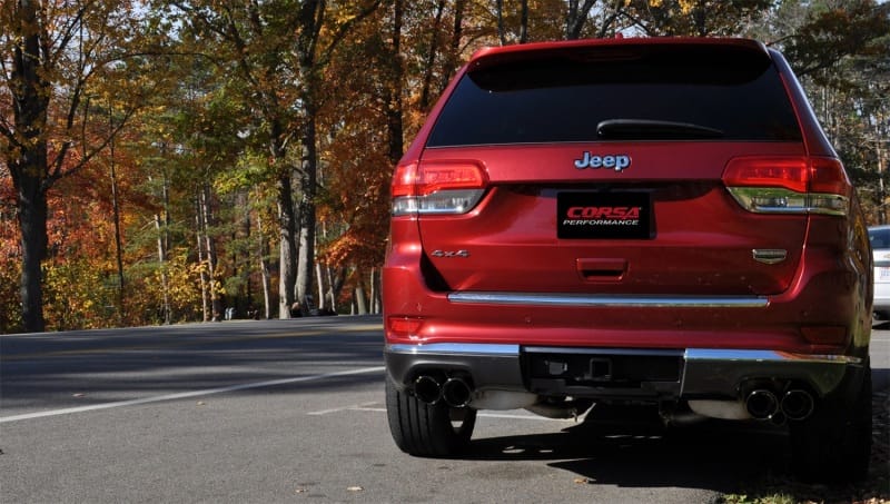 Corsa 2014-2021 Jeep Grand Cherokee 3.6L V6 Black Sport Cat-Back Exhaust thumbnail 2