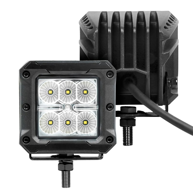 Go Rhino Xplor Bright Series Cube LED Flood Light Kit (Surface/Threaded Stud Mount) 3x3 - Blk (Pair) thumbnail 2