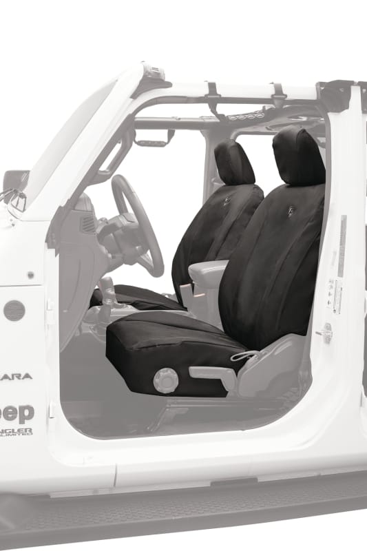 Bestop 20-23 Jeep Gladiator / 18-2023 Wrangler JL 4-Door Front Seat Covers (Black Diamond) thumbnail 2