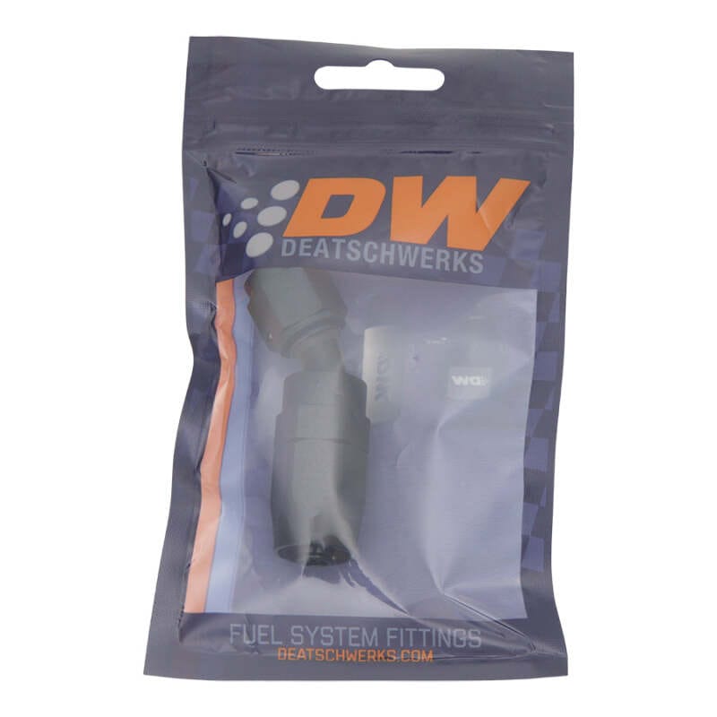 DeatschWerks 6 AN Female Flare Swivel 30-Degree Hose End CPE - Anodized Matte Black thumbnail 2