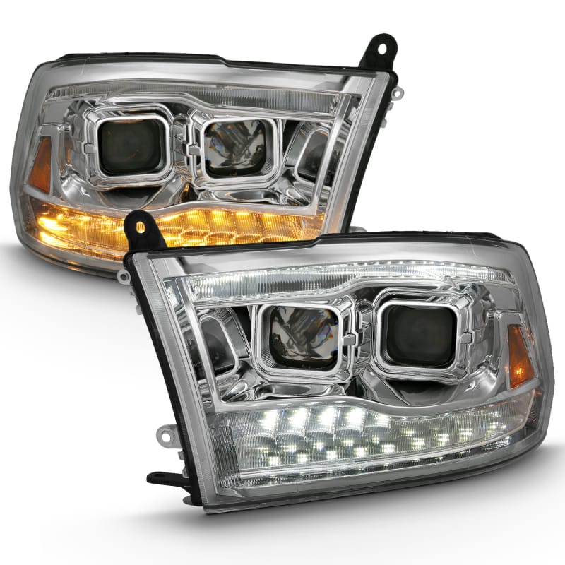 ANZO 2009-2018 Dodge Ram 1500 Projector H.L. Switchback Chrome Amber thumbnail 3