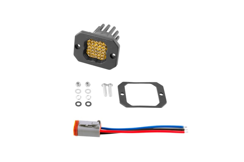 Diode Dynamics Stage Series C1 LED Pod Sport - Yellow Flood Flush ABL Each thumbnail 5