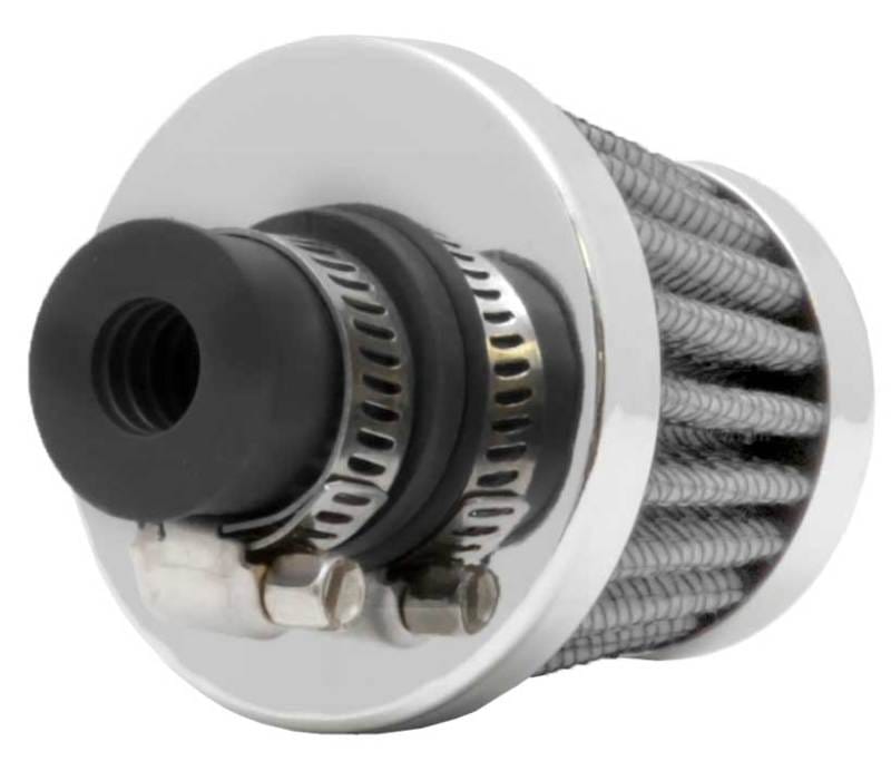 K&N 2in Base OD x .375in Flange ID x 1.75in H Rubber Base Crankcase Vent Filter - White thumbnail 2