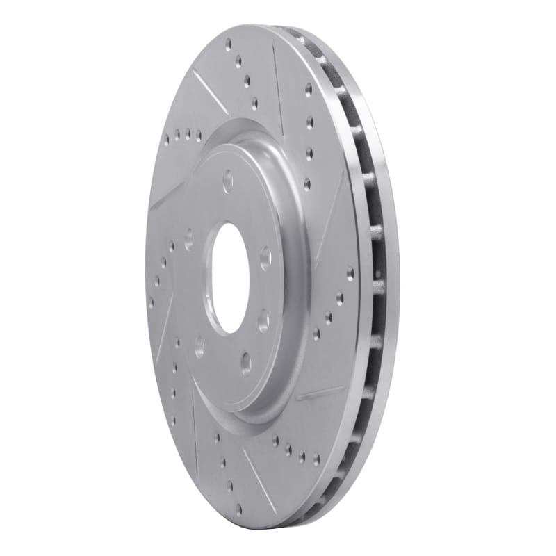 R1 12-25 Chrysler Pacifica Front Right Drilled & Slotted Silver Brake Rotor thumbnail 2