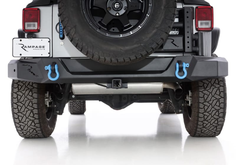 Rampage 07-18 Jeep Wrangler JK (Incl. Unlimited) TrailGuard Rear Bumper - Black thumbnail 2