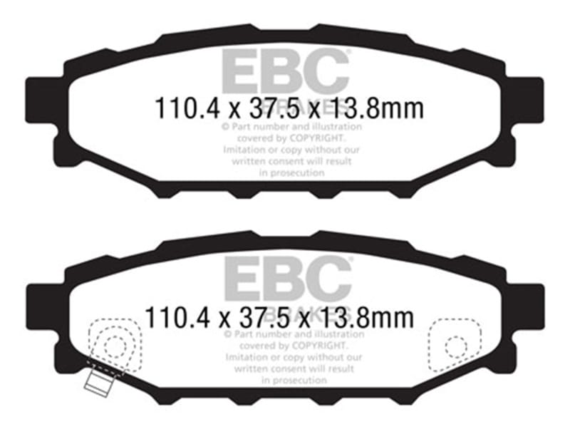 EBC Racing 17-23 Subaru Impreza 2.0L Rear RP-1 Brake Pads