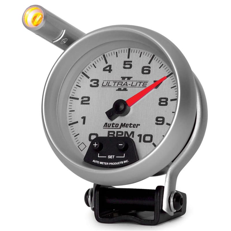 Autometer Ultra-Lite II 3-3/4in 10000 RPM Pedestal Mount Mini-Monster Tachometer thumbnail 2