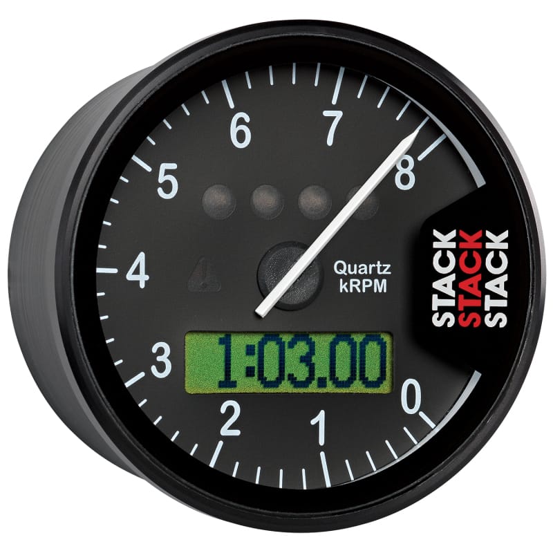 Autometer Stack Display Tachometer 0-8K RPM - Black thumbnail 7