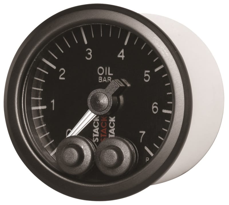 Autometer Stack 52mm 0-7 Bar M10 Male Pro-Control Oil Pressure Gauge - Black thumbnail 6
