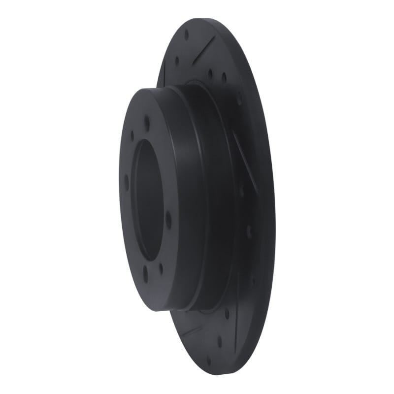 R1 88-93 Dodge 2000 GTX Rear Left Drilled & Slotted Black Brake Rotor thumbnail 2