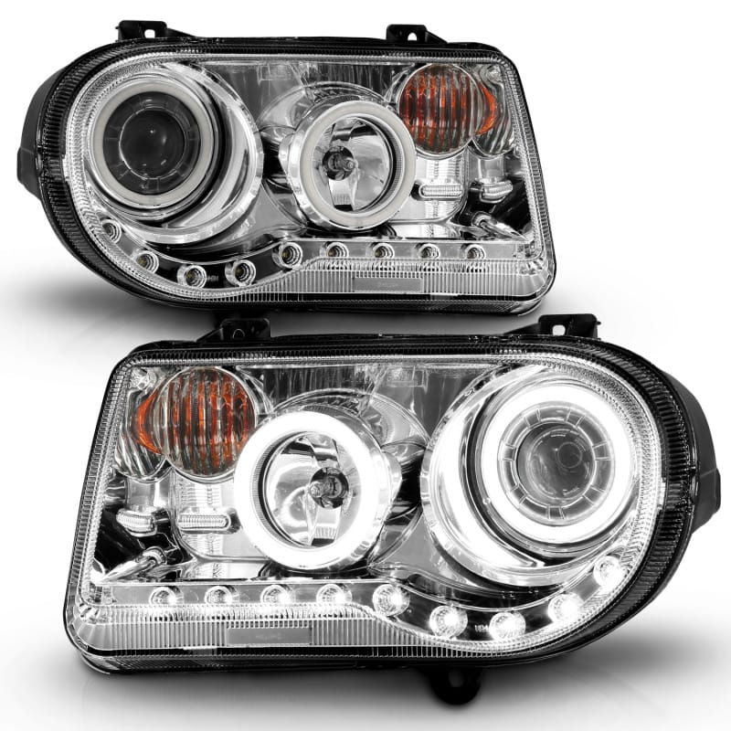ANZO 2005-2010 Chrysler 300C Projector Headlights w/ Halo Chrome (CCFL) G2 thumbnail 4