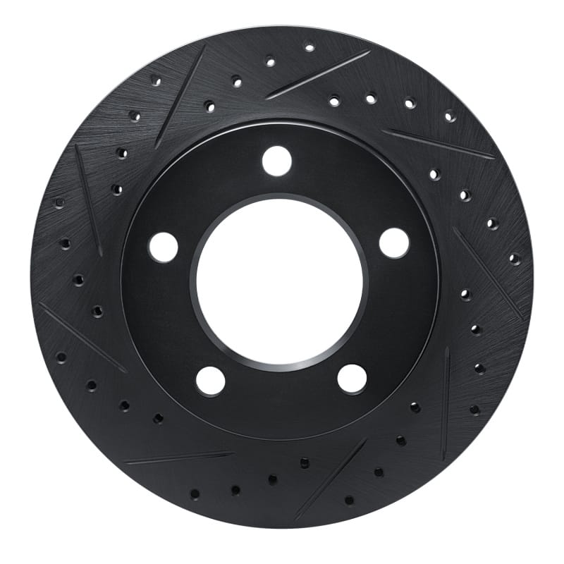 R1 74-80 International SCOUT II Front Left Drilled & Slotted Black Brake Rotor