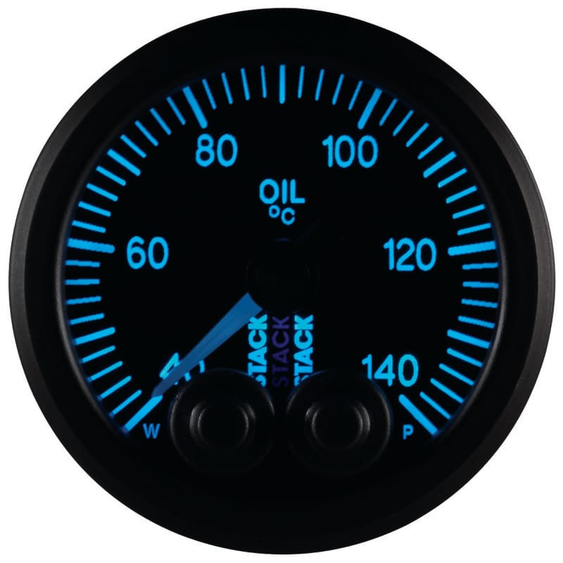 Autometer Stack 52mm 40-140 Deg C 1/8in NPTF Male Pro-Control Oil Temp Gauge - Black thumbnail 4