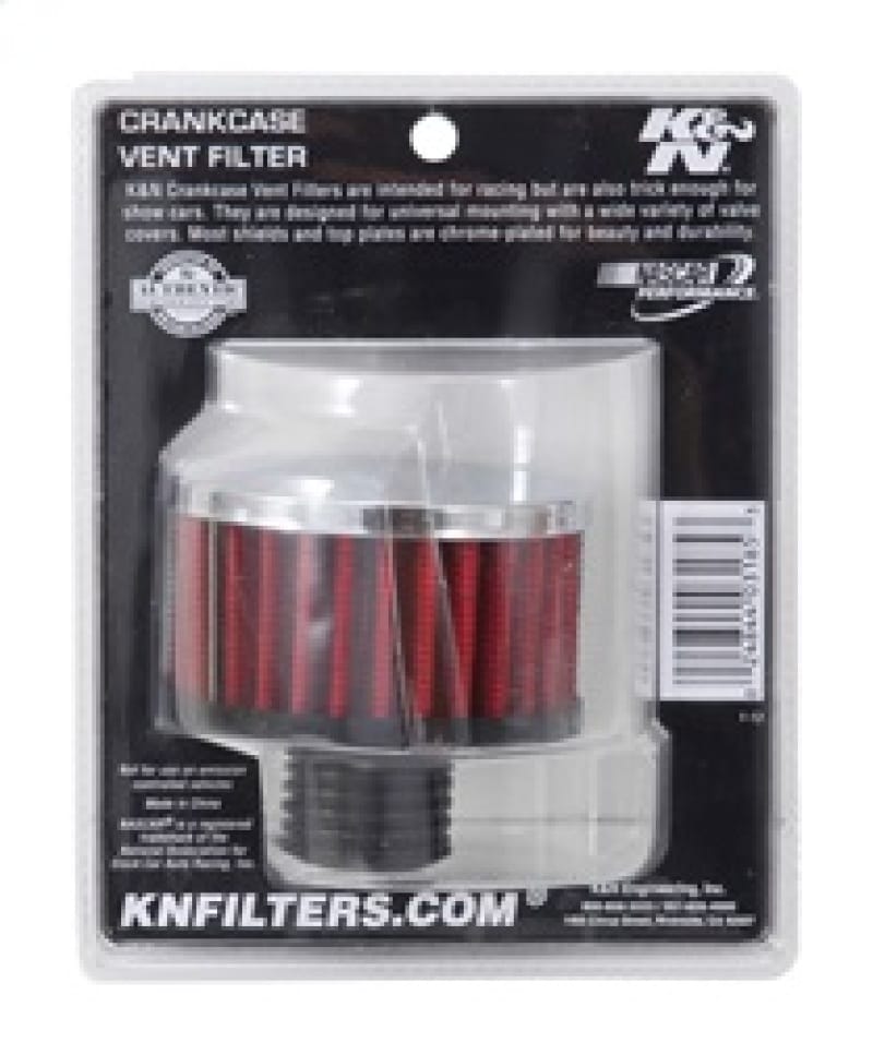 K&N .5in Flange ID x 3in OD x 3.25in H Rubber Base Crankcase Vent Filter thumbnail 3