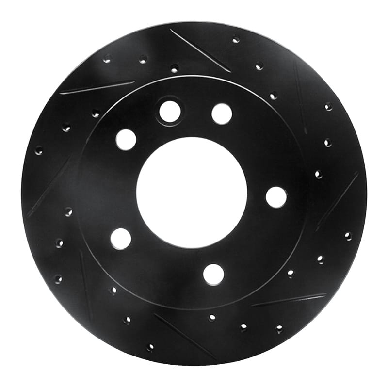 R1 02-06 Dodge Sprinter 2500 Front Right Drilled & Slotted Black Brake Rotor - 633-40042R