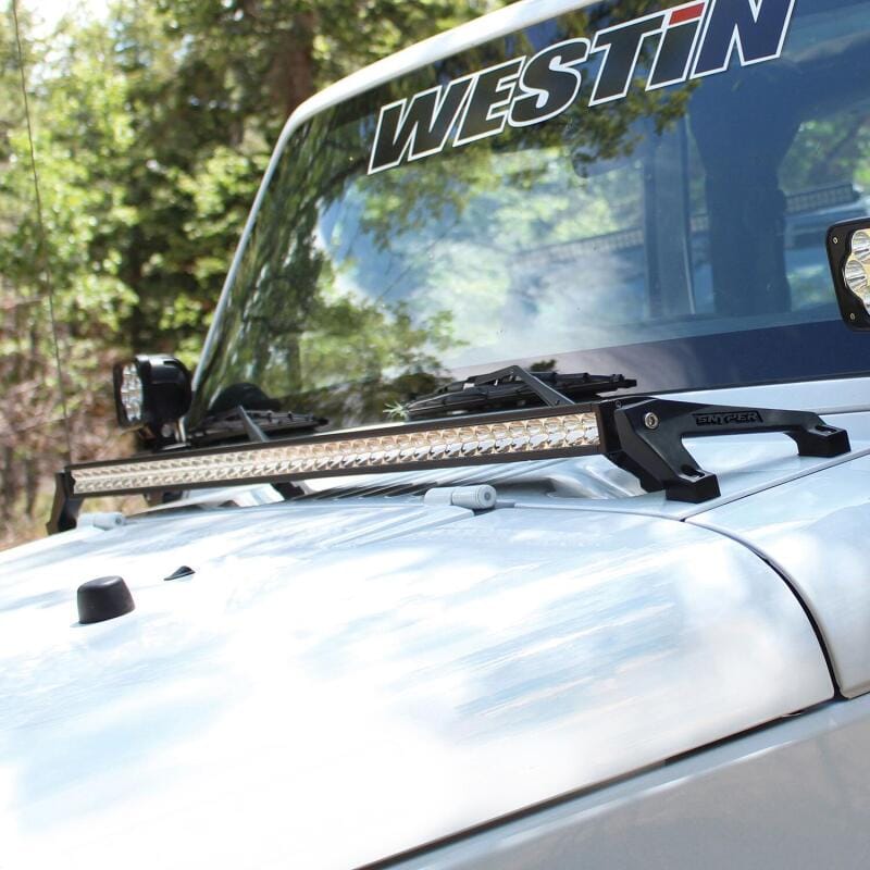 Westin/Snyper 07-17 Jeep Wrangler Snyper LED Cowl Mount - Textured Black thumbnail 2
