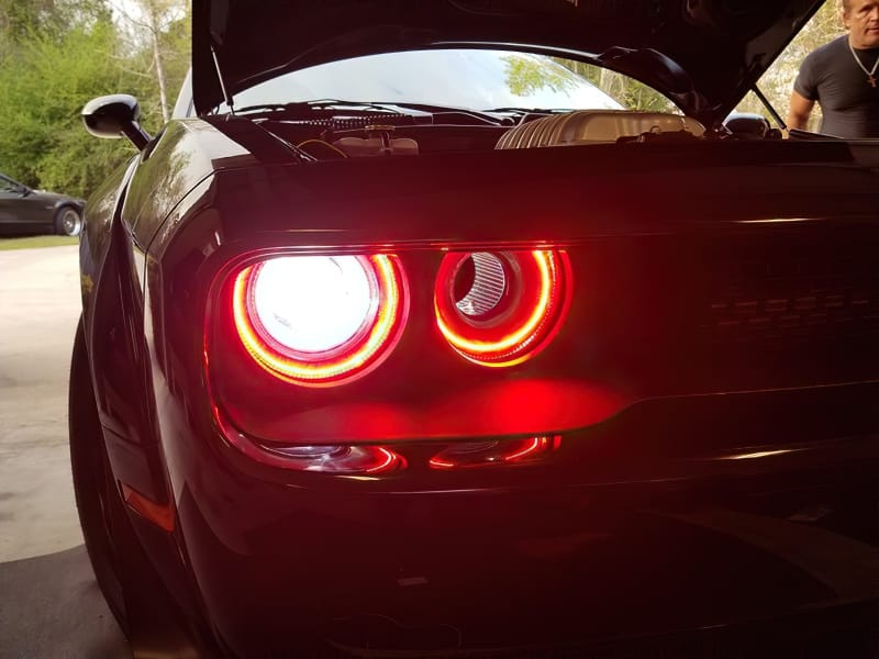 Oracle 15-23 Dodge Challenger LED Headlight Halo Kit - Red thumbnail 3