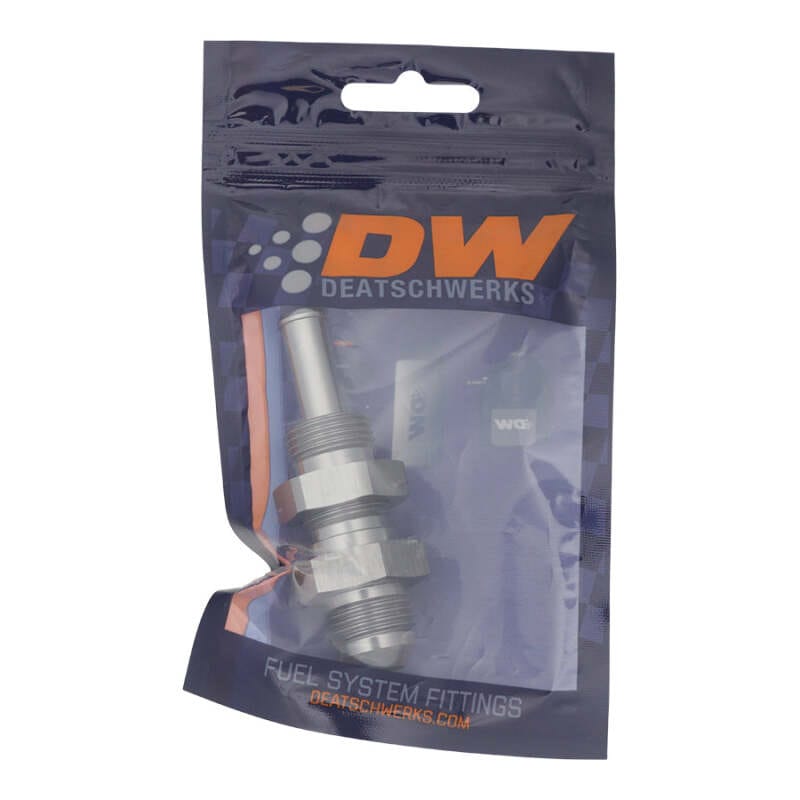 DeatschWerks 8AN Male Flare to Straight 3/8in Single Hose Barb - Anodized DW Titanium thumbnail 2