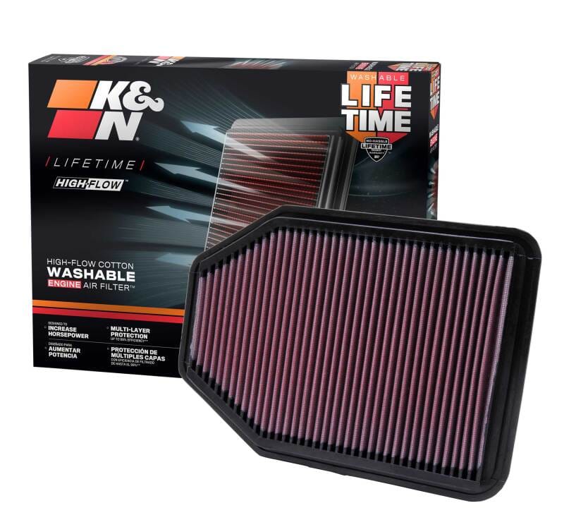 K&N 07-10 Jeep Wrangler 3.8L V6 Drop In Air Filter thumbnail 4